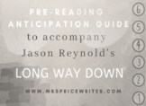 Long Way Down - By Jason Reynolds - Anticipation Guide
