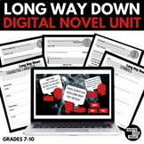 Long Way Down Digital Novel Unit - Novel Study in Google Apps