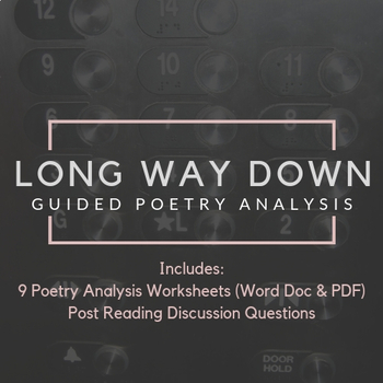 Preview of Long Way Down || Guided Poetry Analysis