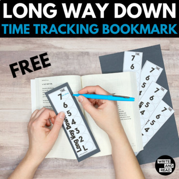 Preview of Long Way Down Time Tracker Bookmark - Free Novel Activity - Jason Reynolds