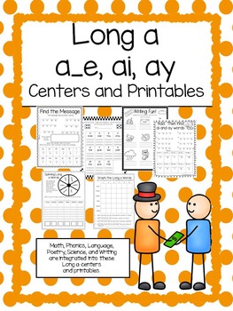 Preview of Long a, Centers and Printables, Integrated with all subjects