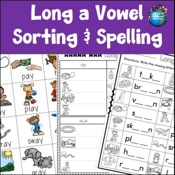Preview of Long a Vowel Sorts and Spelling Practice