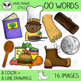 Long and Short OO Clip Art