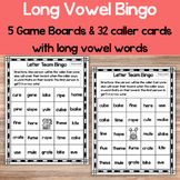 Long and Short Vowel Bingo, Reading Game, Long Vowel, CVC 