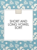 Long and Short Vowel Digital Sort short a e i o u