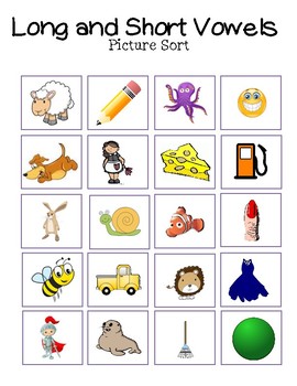 Long and Short Vowel Picture Sort by Interactive Learning at its Best