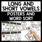Long Vowels and Short Vowels Posters and Word Sort Cards