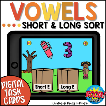 Preview of Long and Short Vowel Sort Boom Cards