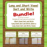 Long and Short Vowel Sort and Write Bundle