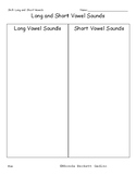 Long and Short Vowel Sound Sort