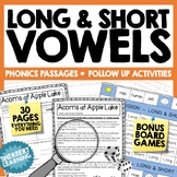 Long and Short Vowel Sounds - A E I O U Reading Phonics Pa