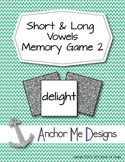 Long and Short Vowel Sounds Matching Memory Games 1 & 2 Bundle!