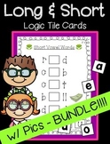Long and Short Vowels Logic Tile Card BUNDLE! w Pictures
