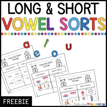 Preview of FREE Long and Short Vowel Sorts | Cut and Paste Worksheets