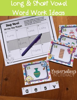 Long and Short Vowels Activities by Conversations in Literacy | TpT