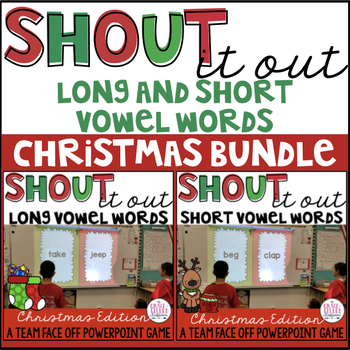 Preview of Long and Short Vowel Words Game (Christmas Edition Bundle)