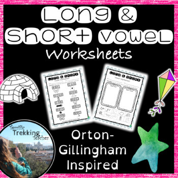 Preview of Long and Short Vowel Worksheets - Answers included - Orton-Gillingham Inspired!