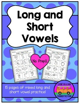 Preview of Long and Short Vowels: 15 Worksheets and EASEL Activities