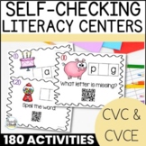 Long and Short Vowels Task Cards - Kindergarten Literacy C