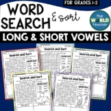 Long and Short Vowels - Word Search and Sort BUNDLE