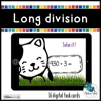 Preview of Long division   BOOM CARDS