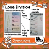 Long division interactive notebook math foldable