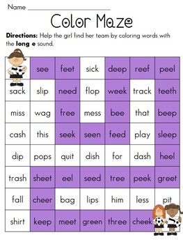 Vowel Team EE EA Worksheets and Activities by Miss Giraffe | TpT