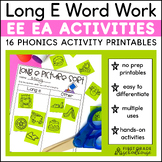 EE EA Worksheets and Activities | Vowel Teams Worksheets |