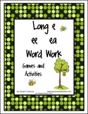 Long e Word Work Games and Activities