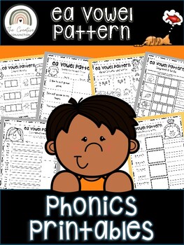 Preview of Long e (ea Vowel Pattern) Phonics Printables | -ea Vowel Team Word Work Wkshts