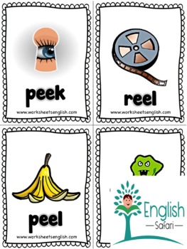 Long E Ee Ea Words Flashcards By Englishsafari Tpt