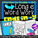 Long e (Y) Word Work Packets! Final Y Printables!