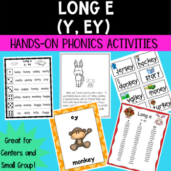 Preview of Long e (y, ey)  Hands-On Phonics Centers and Small Group Activities