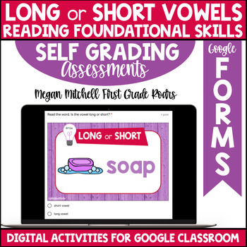 Preview of Long or Short Vowel Assessment Google Forms