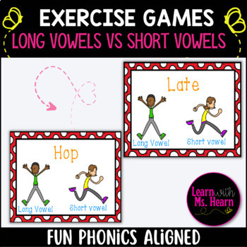 Preview of Long or Short Vowel Identifying Game With Exercises Included