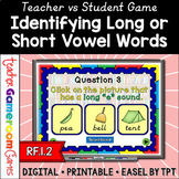 Long and Short Vowel Practice Game - Long vowels - Short V