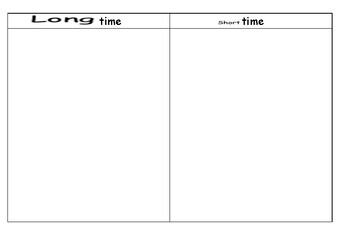 Preview of Long time/short time activity sheet