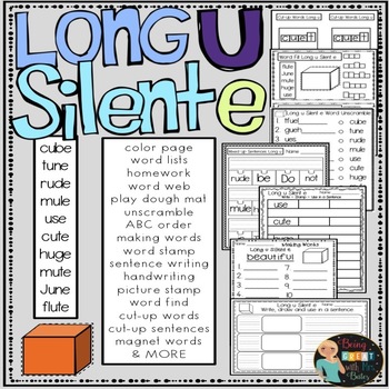 long u silent e hands on spelling and phonics by bobbi bates tpt