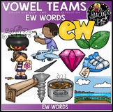 Long u Vowel Team - 'ew' - Clip Art Bundle {Educlips Clipart}