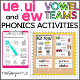 Long U Vowel Teams UE EW Worksheets Activities Decodable R