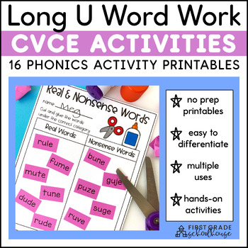 long u silent e worksheets teaching resources teachers pay teachers