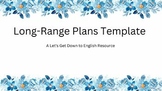 Longe-Range Plans Editable Template