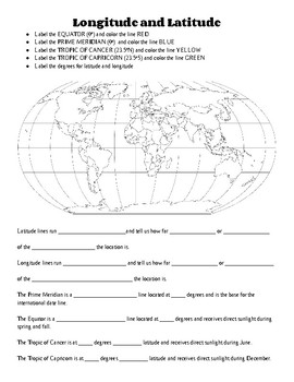 Longitude and Latitude Practice by Middle School Science ...