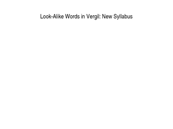 Preview of Look-ALike Words in Vergil