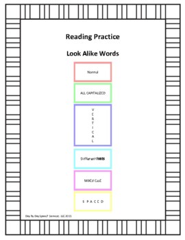 Preview of Look Alike Words for Orthographic Mapping Practice
