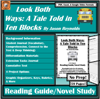 Preview of Look Both Ways | Reading Guide | Book / Literature Novel Study |  FULL