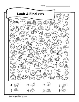 Look & Find - Pets by Learning With Letty | TPT