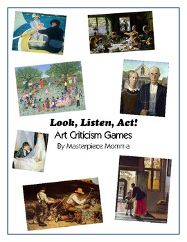 Preview of Look, Listen, Act! Art Criticism Games
