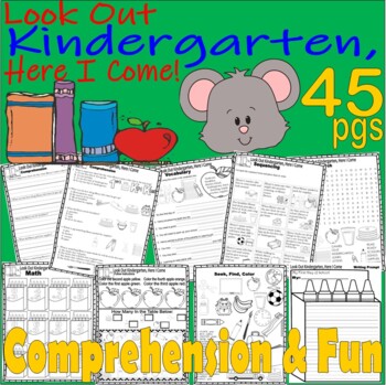 Preview of Look Out Kindergarten, Here I Come Read Aloud Book Companion Comprehension Fun