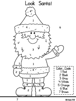 Look Santa! Kindergarten Emergent Reader/ Language Arts & Math/ Christmas